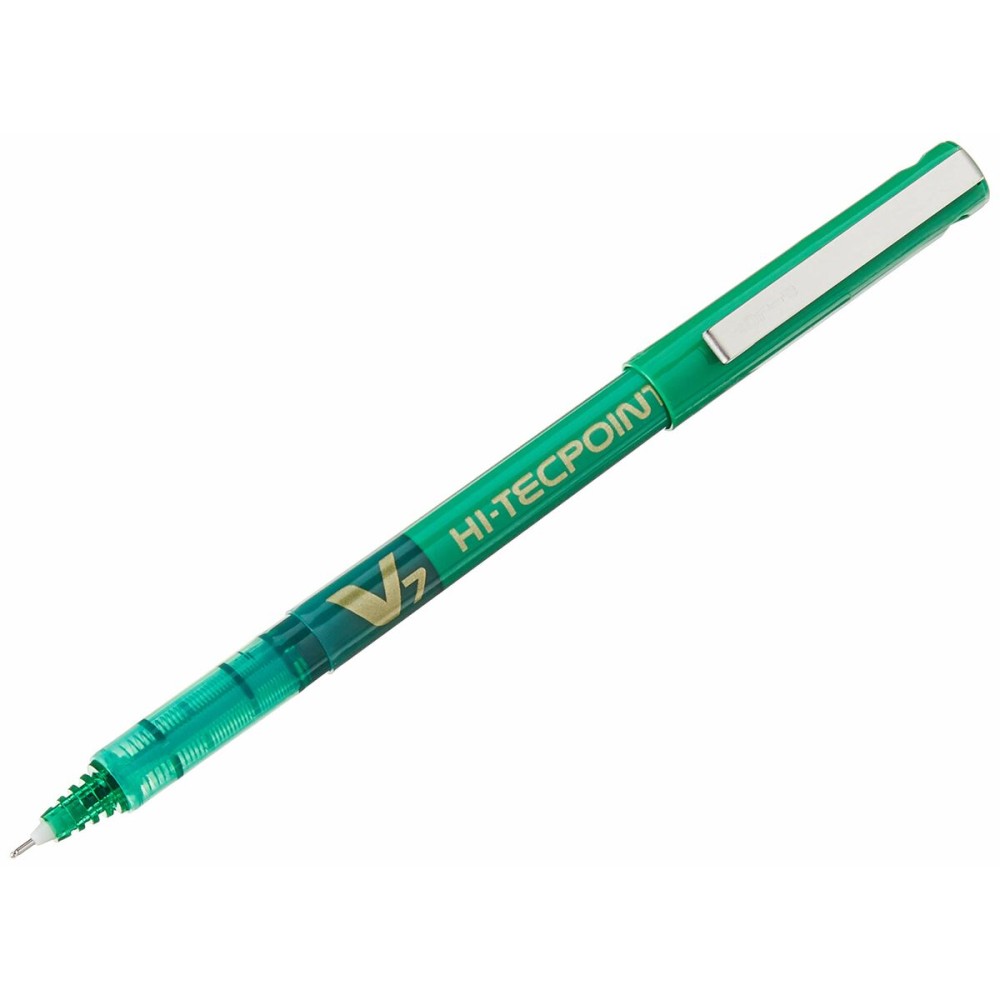 Liquid ink pen Pilot V-7 Hi-Tecpoint Green 0,5 mm (12 Units)