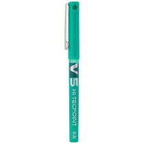 Liquid ink pen Pilot V-5 Hi-Tecpoint Green 0,3 mm (12 Units)