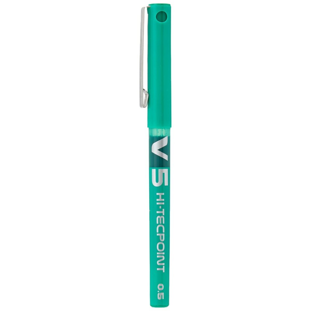 Liquid ink pen Pilot V-5 Hi-Tecpoint Green 0,3 mm (12 Units)