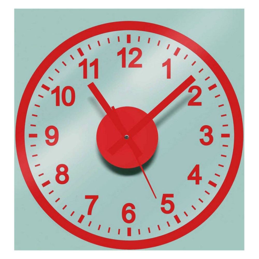 Wall Clock Versa Red Adhesive