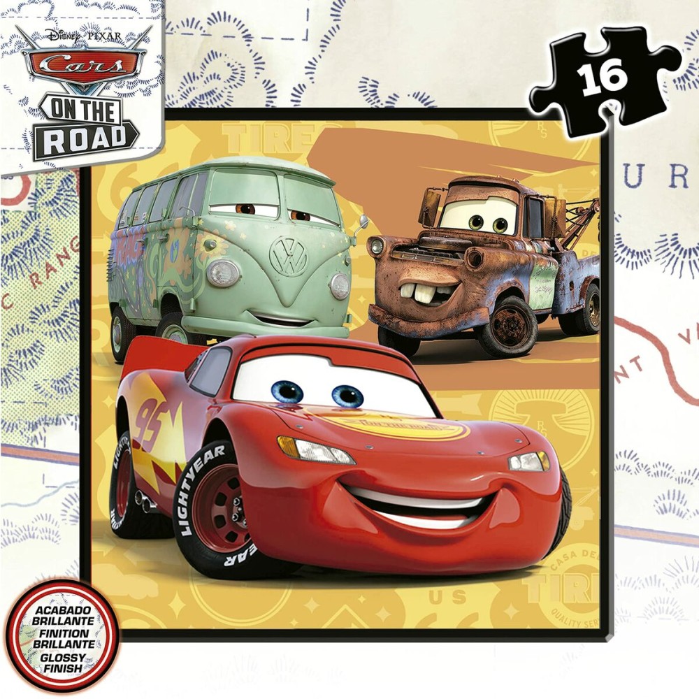 Set de 4 Puzzles Cars On the Road 73 Pièces