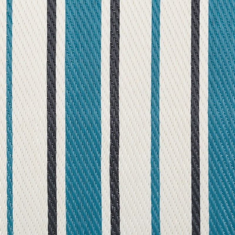 Außenbereich-Teppich Milos 160 x 230 x 0,5 cm Blau Polypropylen