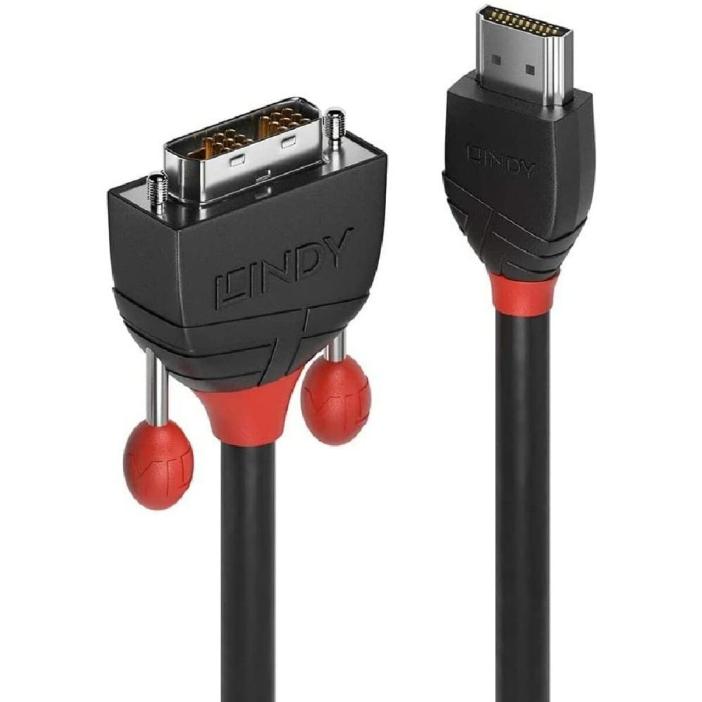 HDMI auf DVI Verbindungskabel LINDY 36271 Schwarz 1 m