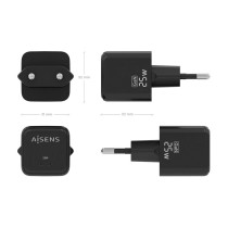 Wall Charger Aisens ASCH-25W1P013-BK 25 W Black (1 Unit)