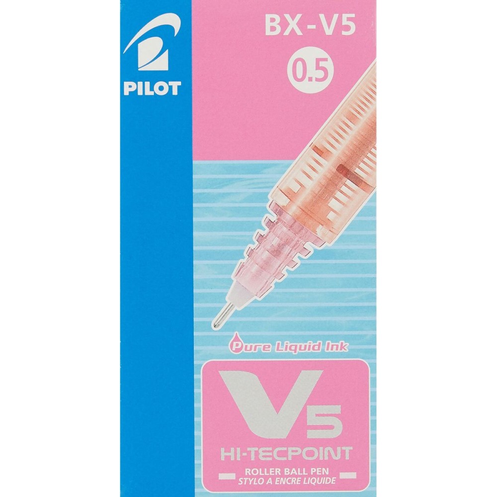 Liquid ink pen Pilot V-5 Hi-Tecpoint Pink 0,3 mm (12 Units)