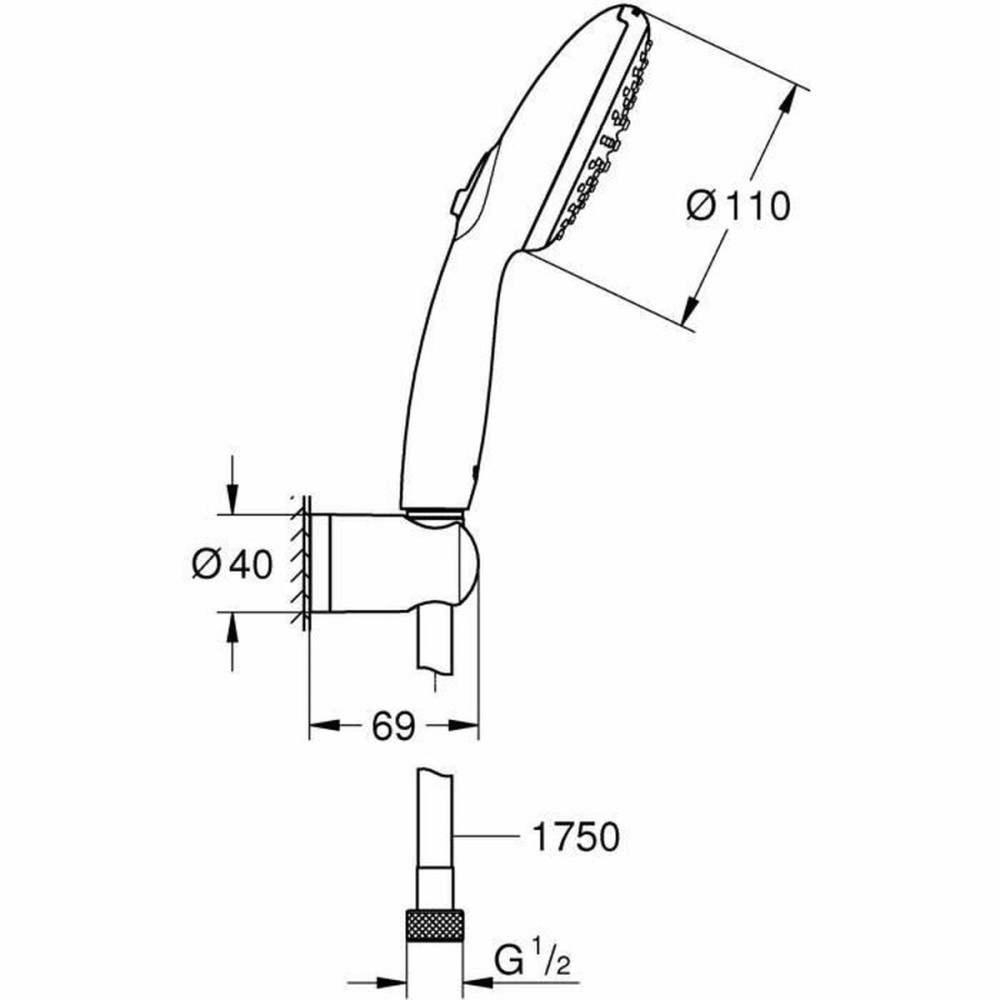 Pomme de douche Grohe Plastique