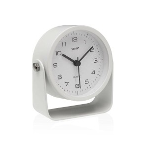 Horloge de table Versa Alura Blanc Plastique 4,1 x 10 x 10 cm