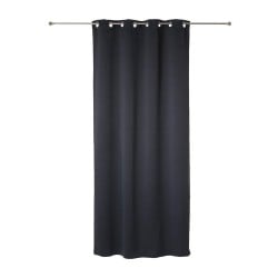 Curtain Atmosphera Dark grey Grey 260 x 140 cm