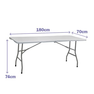 Table Klapptisch Marbueno Grau 70 x 74 x 180 cm