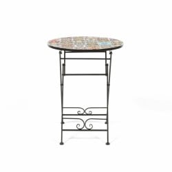 Ironwork Side Table Praha Circular Black Iron (Ø 60 cm)