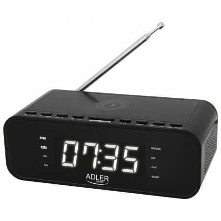 Radio-réveil Adler AD 1192b Blanc Noir