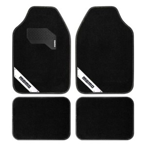 Car Floor Mat MOMO MOMLCM012BW White Black Universal