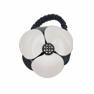 Hair tie Araban White Black Flower