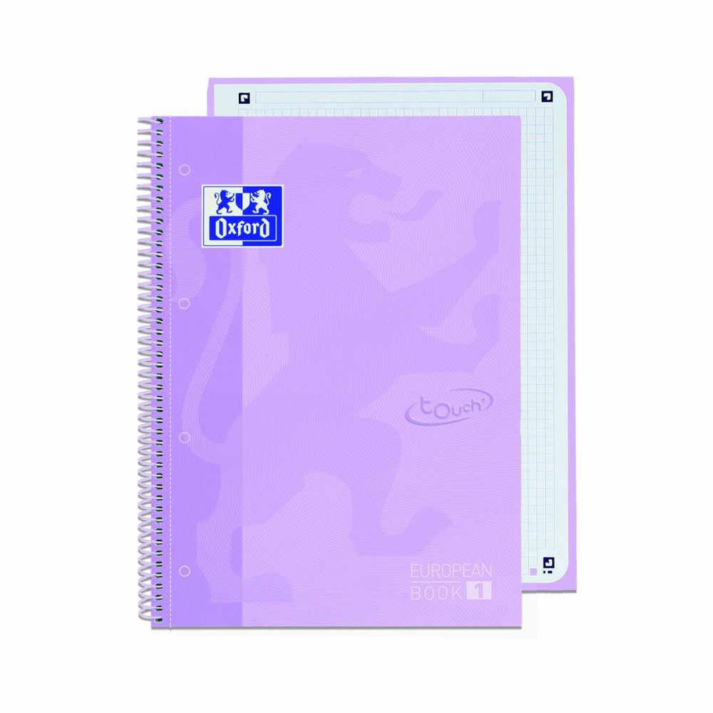 Notebook Oxford European Book Light mauve A4 A4+ 80 Sheets 5 Pieces