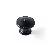 Doorknob Rei 3121 Black Metal Ø 30 x 24 mm 4 Pieces