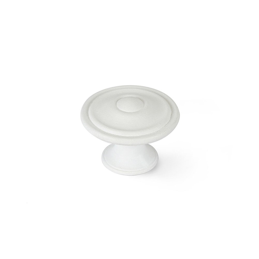 Doorknob Rei 3110 White Metal Ø 35 x 26 mm 4 Pieces