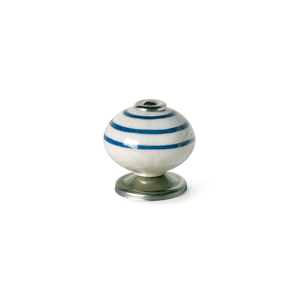 Pommeau Rei e501 Bleu Métal Porcelaine Ø 40 x 36 mm 4 Pièces