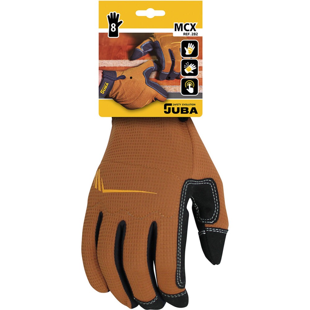 Gants de travail JUBA Mecanix Cuir synthétoqie Spandex Tactile