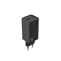 Wall Charger LEOTEC GaN 65 W Black