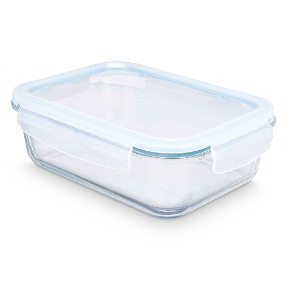 Boîte à lunch Vivalto C2-1500K Transparent Silicone Verre Borosilicaté 1,5 L 24,5 x 7,6 x 19 cm (12 Unités)