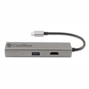 Hub USB CoolBox Hub miniDOCK4 USB-C Grau