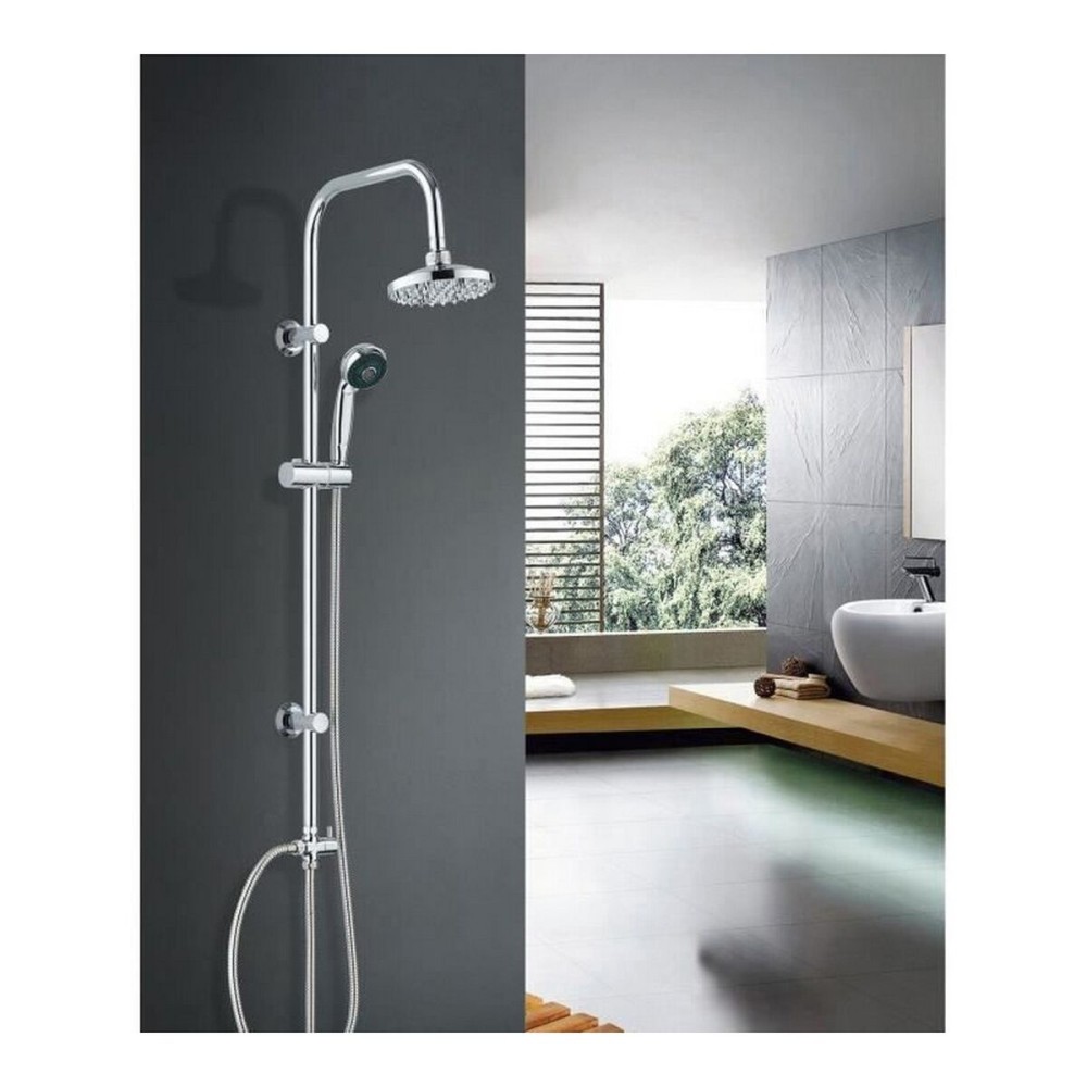 Shower Column Rousseau Sonora 3 Grey Stainless steel ABS Ø 15 cm