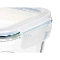 Boîte à lunch Vivalto 90549 Transparent Silicone Verre Borosilicaté 1 L 22 x 7 x 16,5 cm (12 Unités)