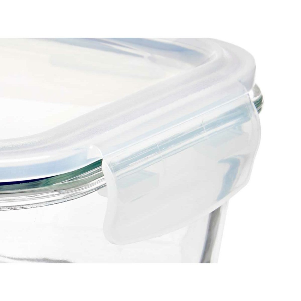 Lunch box Vivalto 90549 Transparent Silicone Borosilicate Glass 1 L 22 x 7 x 16,5 cm (12 Units)