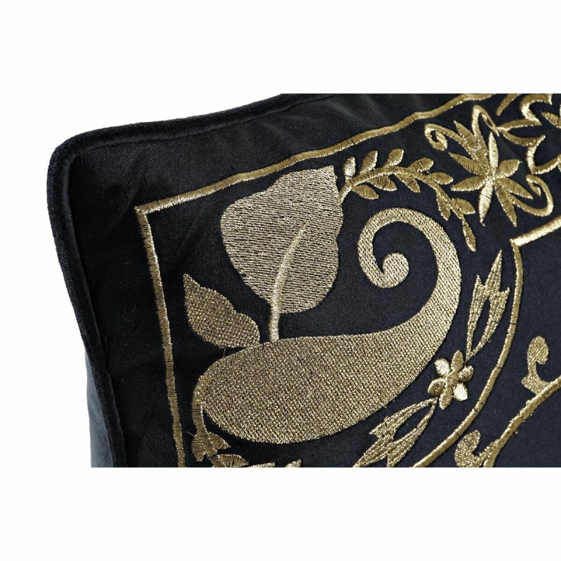 Coussin DKD Home Decor Noir Doré 45 x 10 x 45 cm Arabe