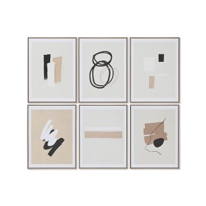 Painting Home ESPRIT Brown Beige Modern Urban 60 x 4 x 80 cm (6 Units)