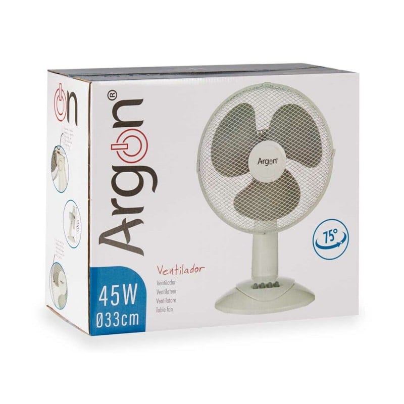 Table Fan Argon FT-26A White 45 W 27 x 51 x 33,5 cm