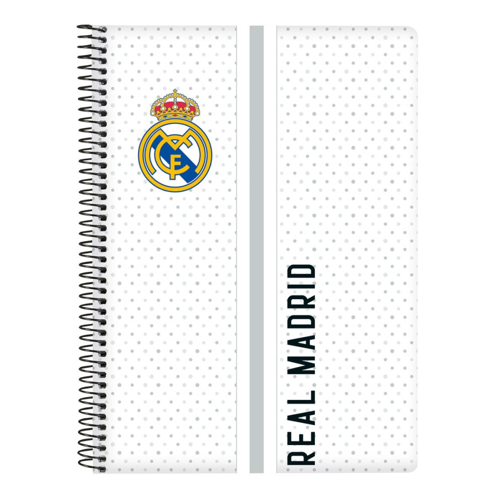 Notebook Real Madrid C.F. White Grey A5 80 Sheets