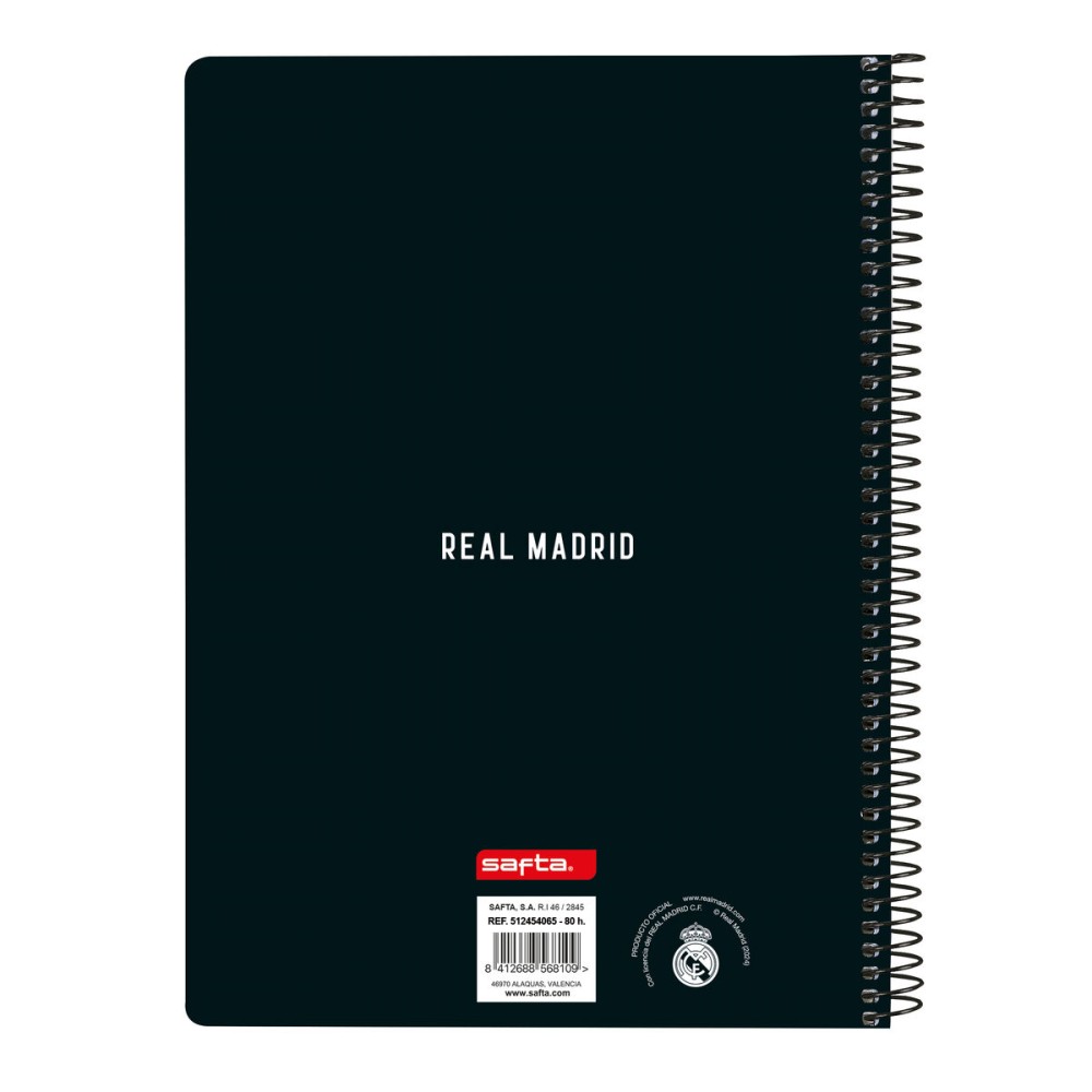 Carnet Real Madrid C.F. Blanc Gris A5 80 Volets