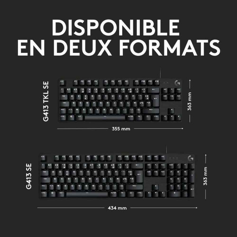 Clavier Bluetooth avec Support pour Tablette Logitech G413 SE Français Noir AZERTY