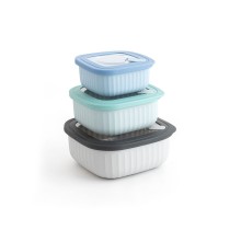 Set of lunch boxes Bidasoa Mia Multicolour Plastic BPA-free 450 ml 850 ml 1,4 L 3 Units