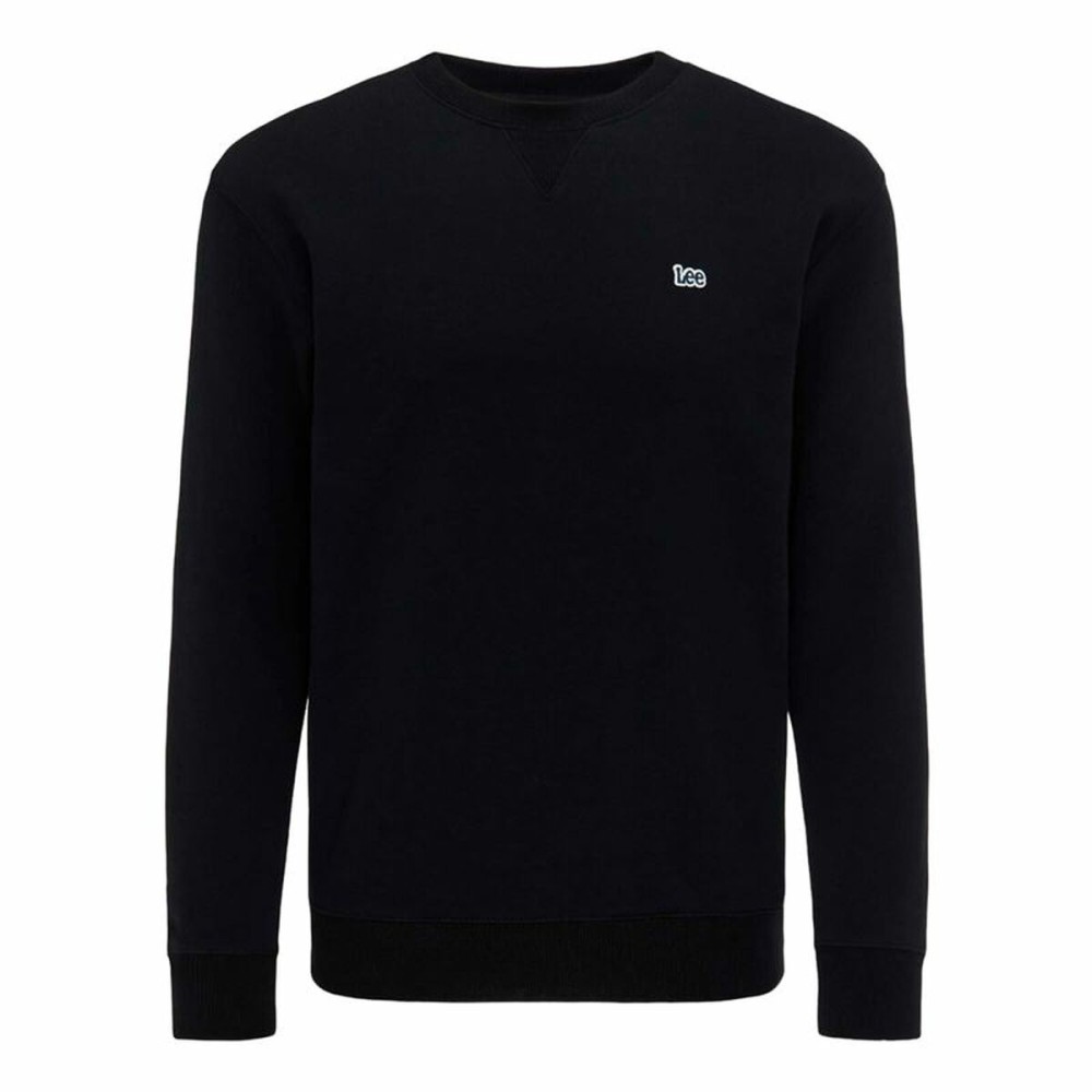 Men’s Sweatshirt without Hood Lee Plain Crew Black