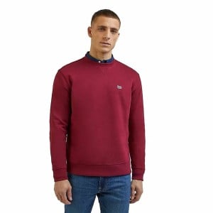 Men’s Sweatshirt without Hood Lee Plain Crew Brown