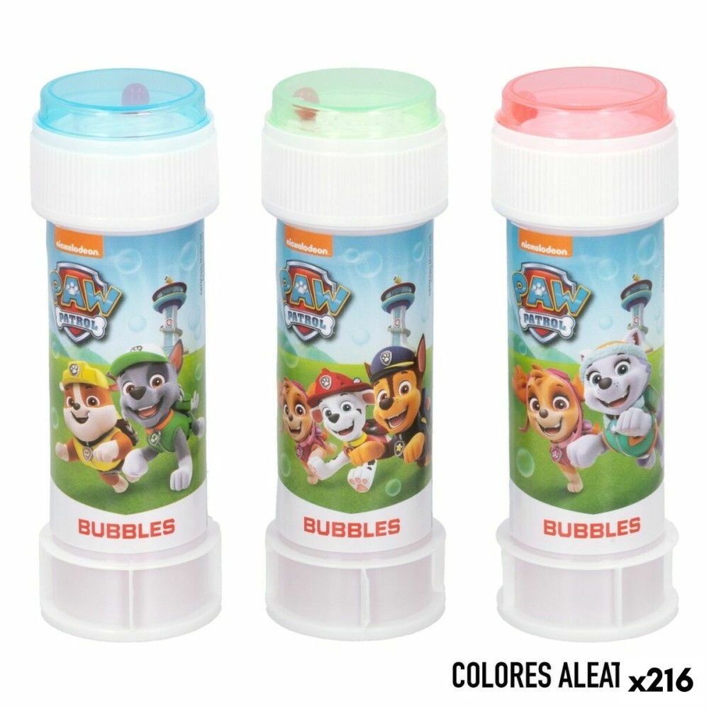 Bubble blower The Paw Patrol 60 ml 3,8 x 11,5 x 3,8 cm (216 Units)