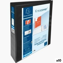 Ring binder Exacompta Kreacover Black A4+ Customisable (10 Units)