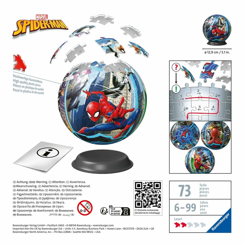 3D Puzzle Spider-Man   Ball 76 Pieces