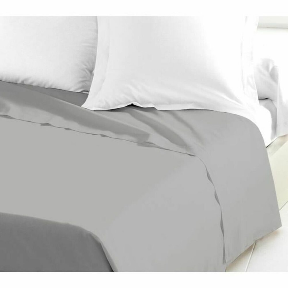 Top sheet Lovely Home Grey Light grey 180 x 290 cm