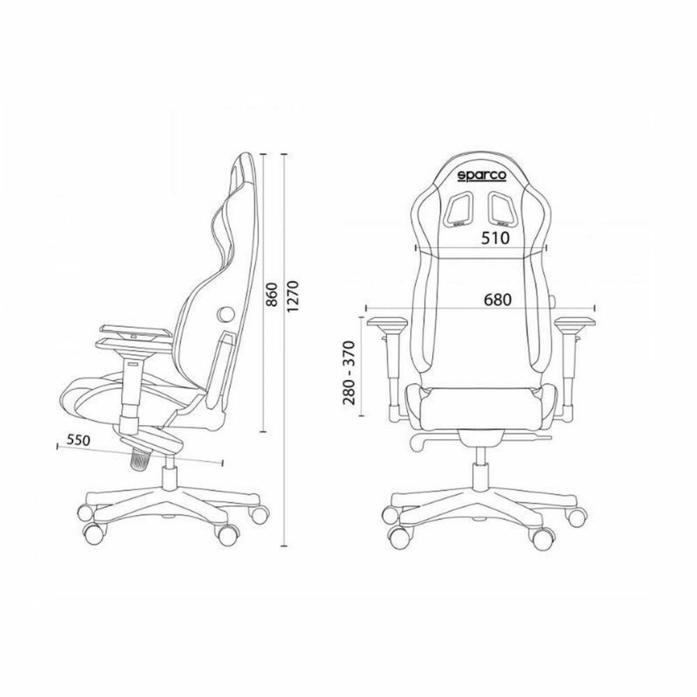 Gaming-Stuhl Sparco S00998NRNR Schwarz