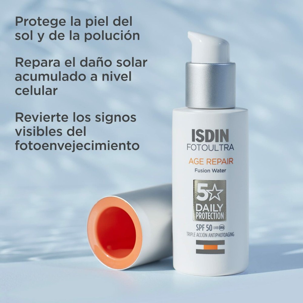 Sonnenschutzcreme für das Gesicht Isdin Fusion Water Magic Glow Spf 50 50 ml