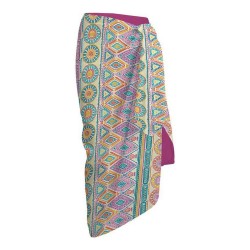 Towelling Sarong Secaneta Kelani Blue Fuchsia