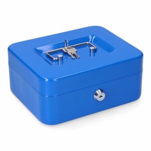 Safe-deposit box Micel CFC09 M13394 Blue Steel 20 x 16 x 9 cm 200 x 160 x 90 mm