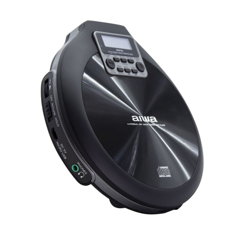 CD/MP3 Player Aiwa PCD-810BK Tragbar Schwarz