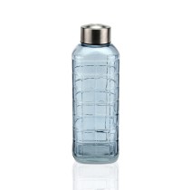 Water bottle Versa Blue Glass Aluminium 1 L 8,2 x 23,5 x 8,2 cm