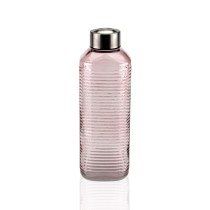 Water bottle Versa Pink Glass Aluminium 1 L 8,3 x 23,5 x 8,3 cm