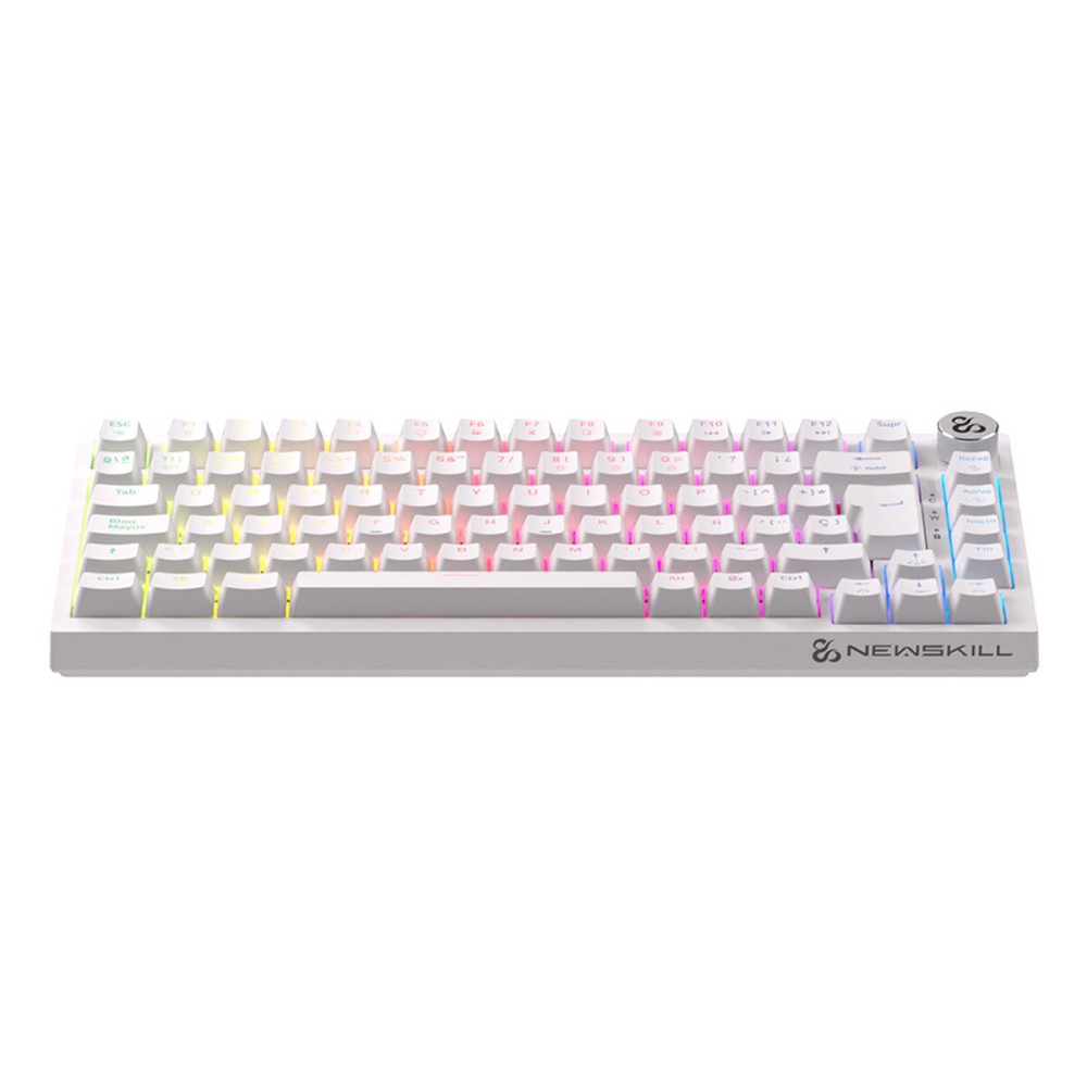 Clavier sans fil Newskill NS-KB-PYROSPRO-IV Blanc Espagnol Qwerty QWERTY