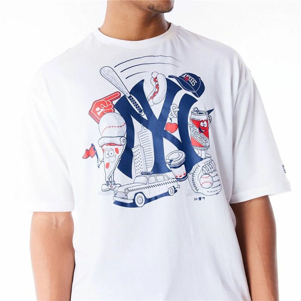 Men’s Short Sleeve T-Shirt New Era MLB FOOD GRPHC OS New York Yankees White